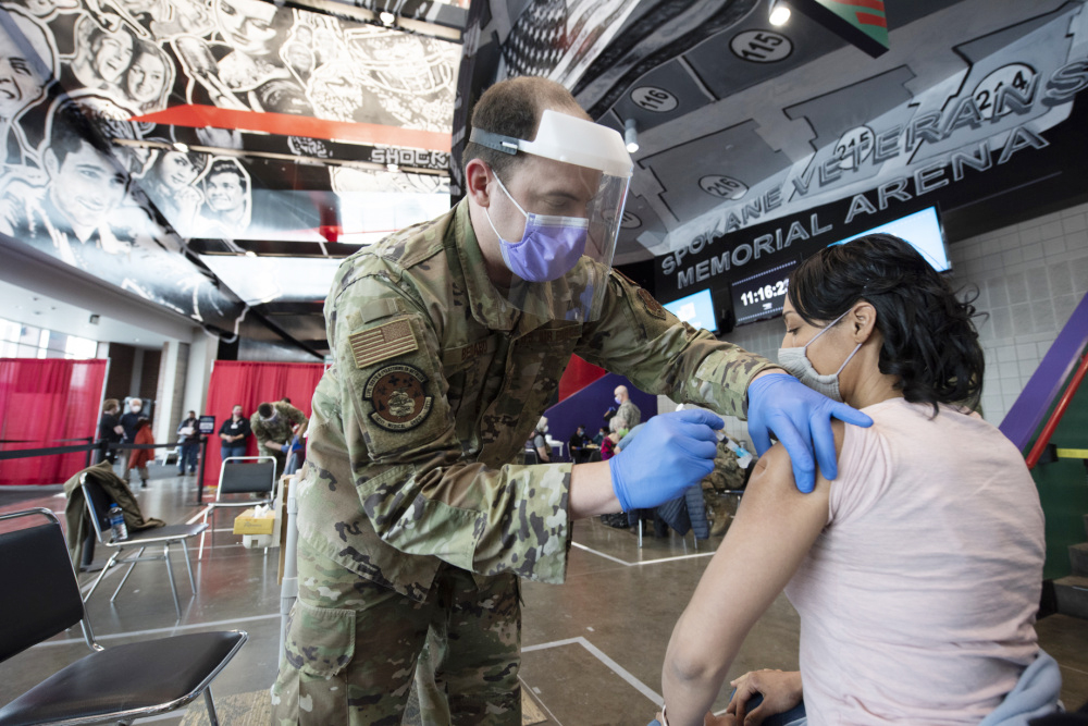 Guard continues vaccination efforts on Camp Murray and Fairchild Air Force Base