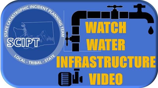 a blue button says watch water infrastructure video