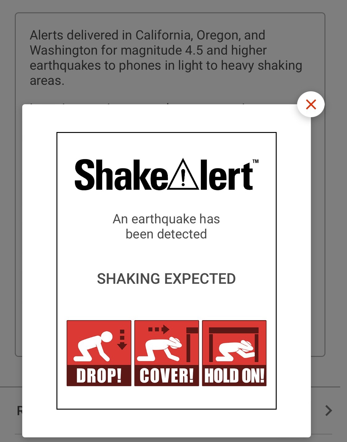 Earthquake Warning