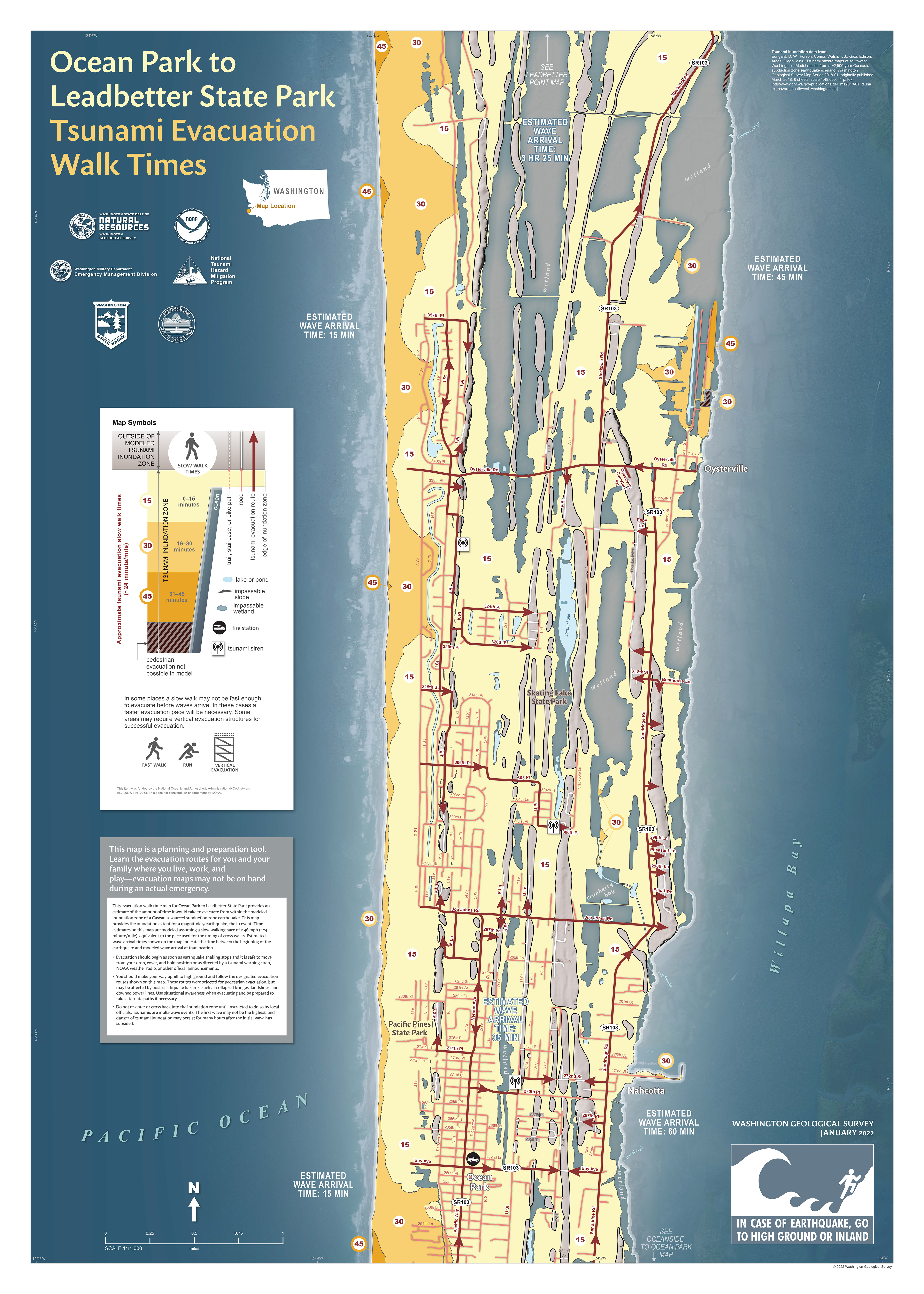 tsunami evacuation maps for washington