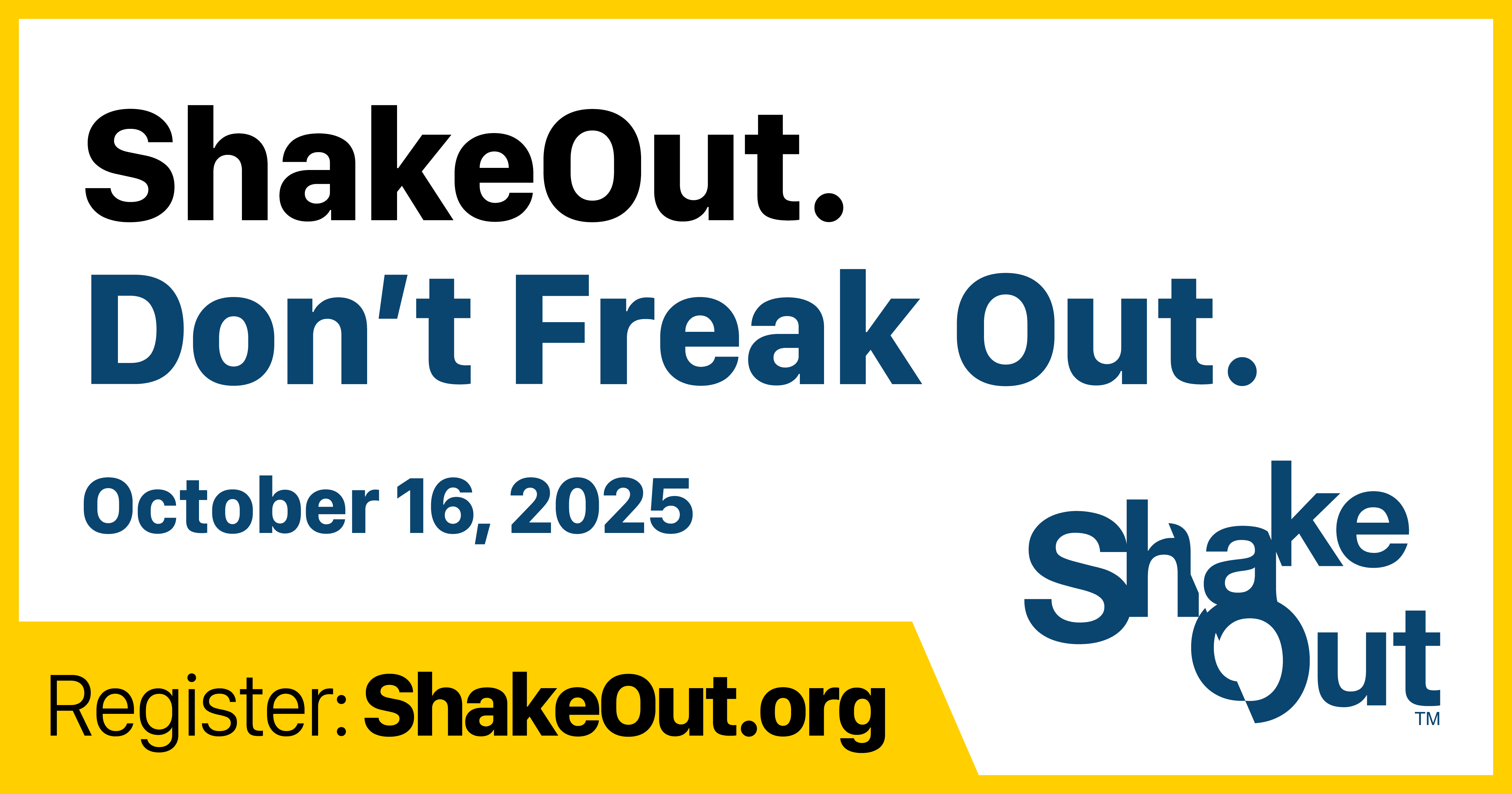 ShakeOut Earthquake Drill set for Oct. 16